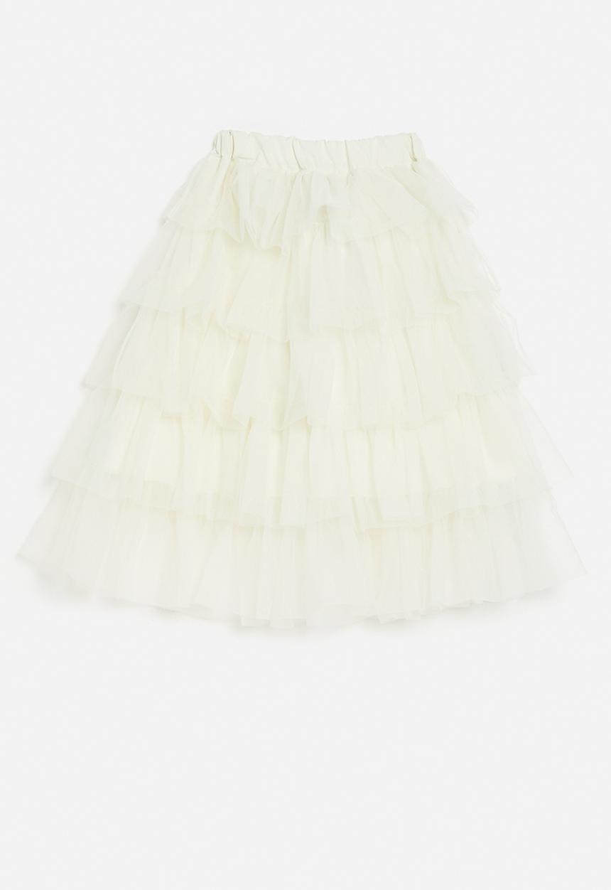 Pop Candy - Tiered tutu skirt-white
