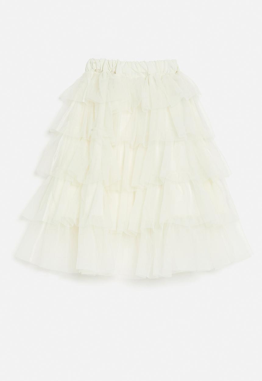 Pop Candy - Tiered tutu skirt-white