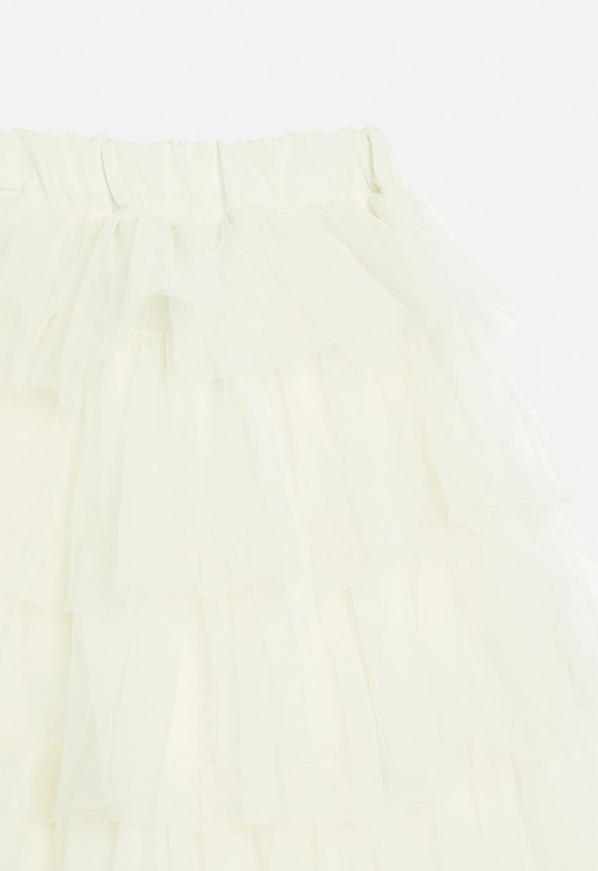 Pop Candy - Tiered tutu skirt-white