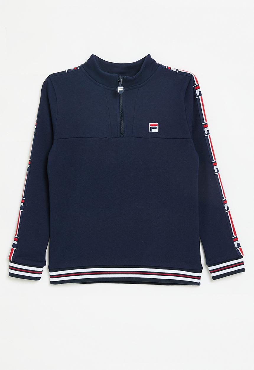 FILA - Foster 3/4 Zip Sweater-Fila Blue