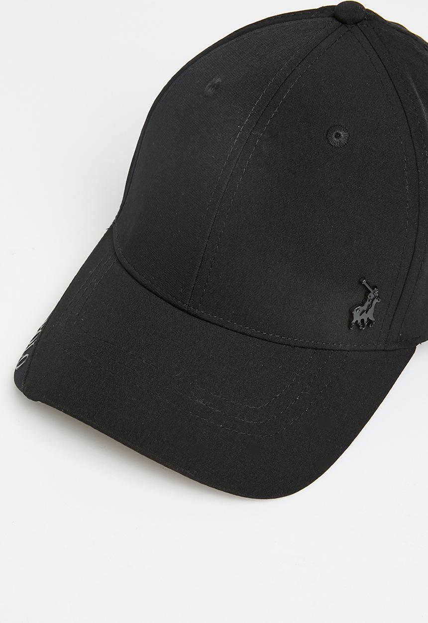 POLO - 6 Panel Metal Pony Fitted Peak - Black