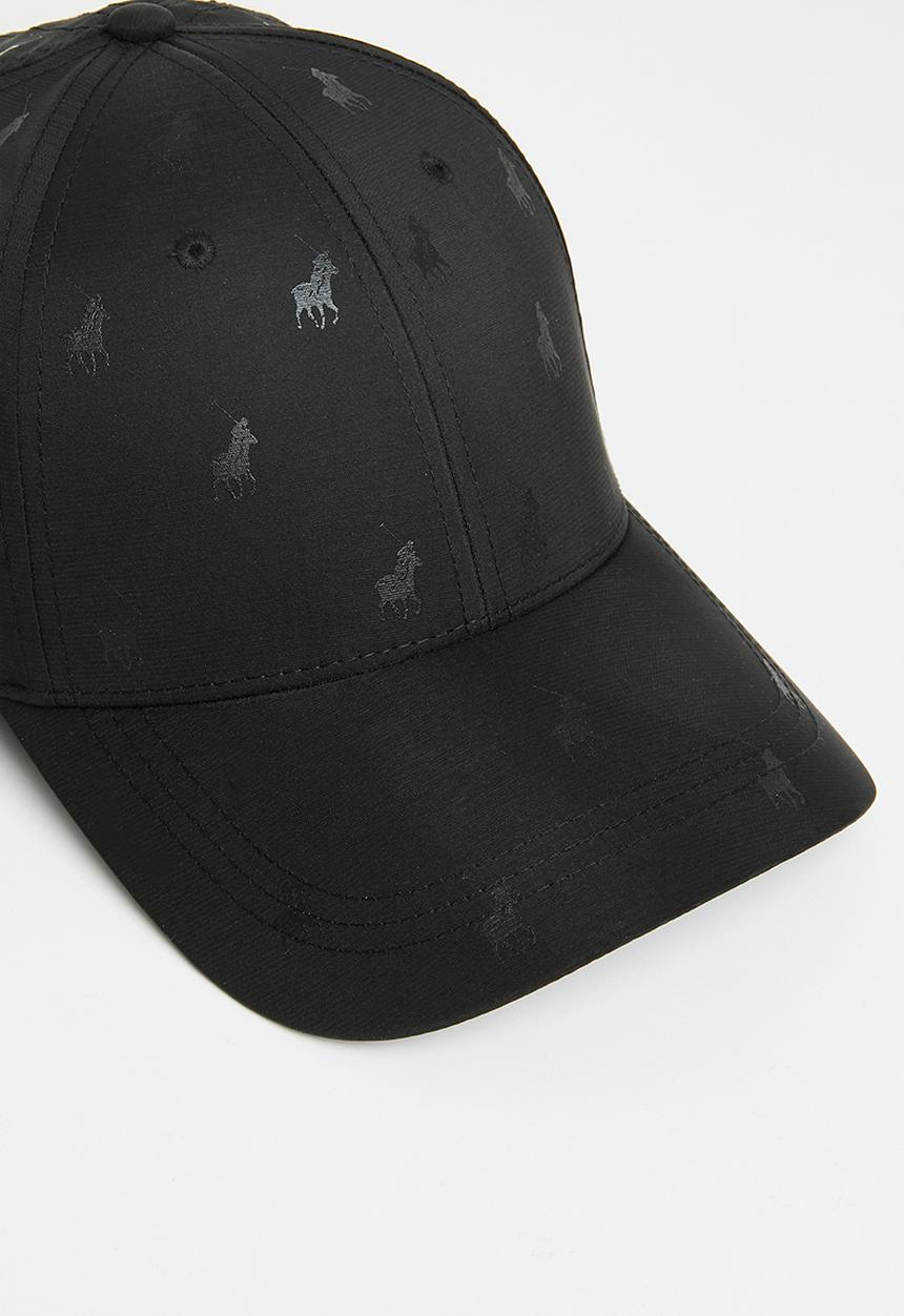 POLO - 6 Panel Monogram Peak - Black