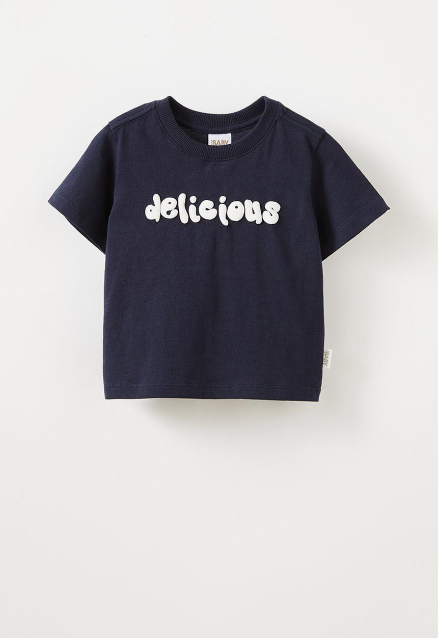 Cotton On - Jamie short sleeve graphic print tee - navy ink/delicious