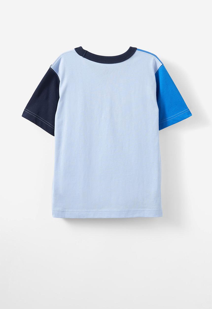 Cotton On - Jonny short sleeve graphic print tee - squid ink/dawnblue/harbour blue/hotel sol