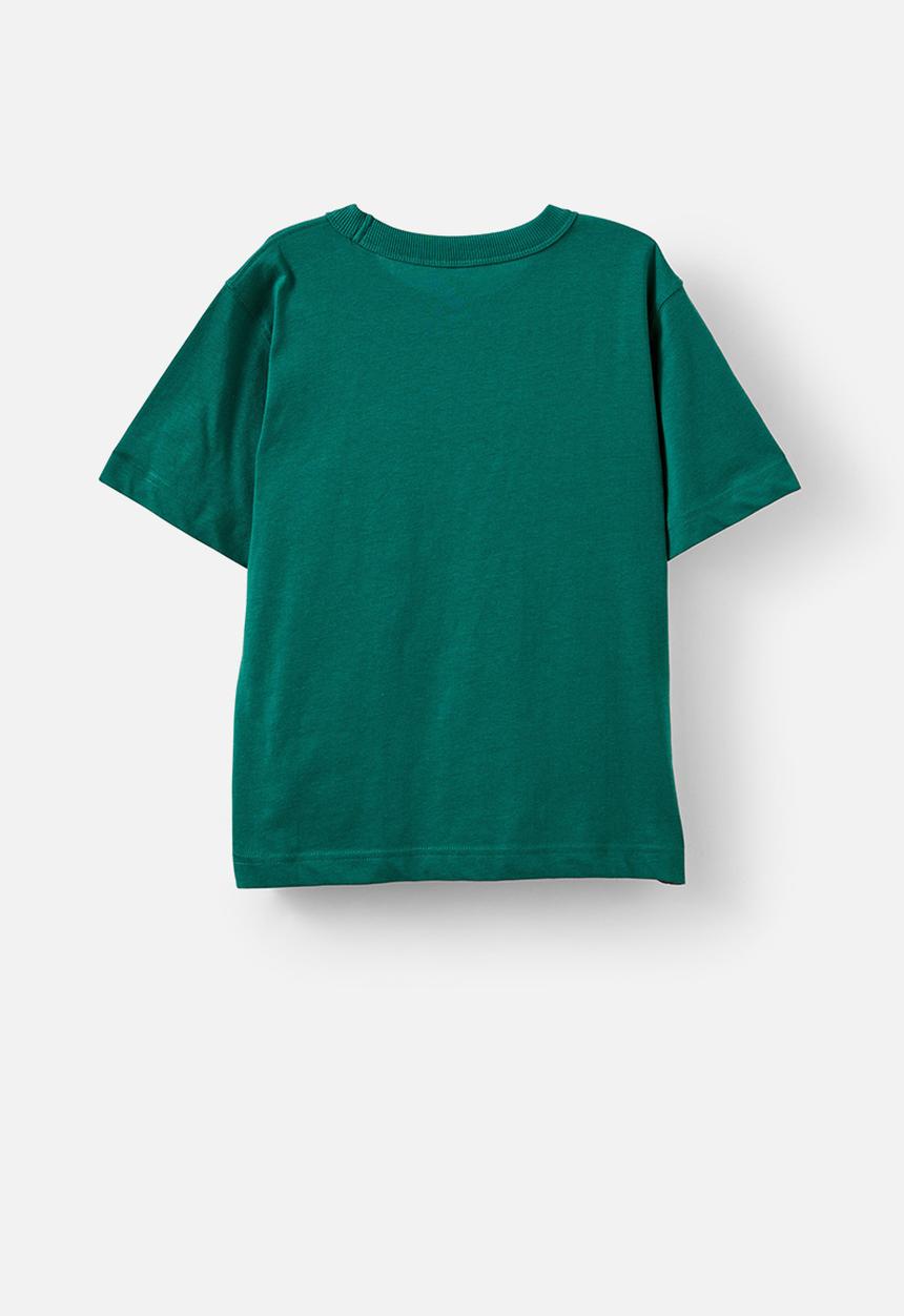 Cotton On - Jonny short sleeve graphic print tee - varsity green/swell seeker dino