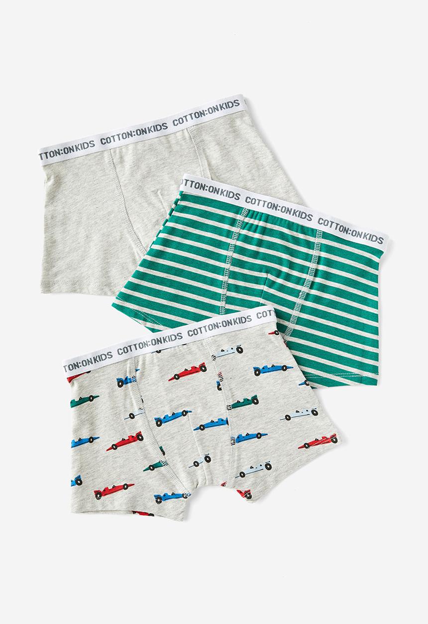 Cotton On - 3 pack boys underwear trunk - cloud marle/racing cars