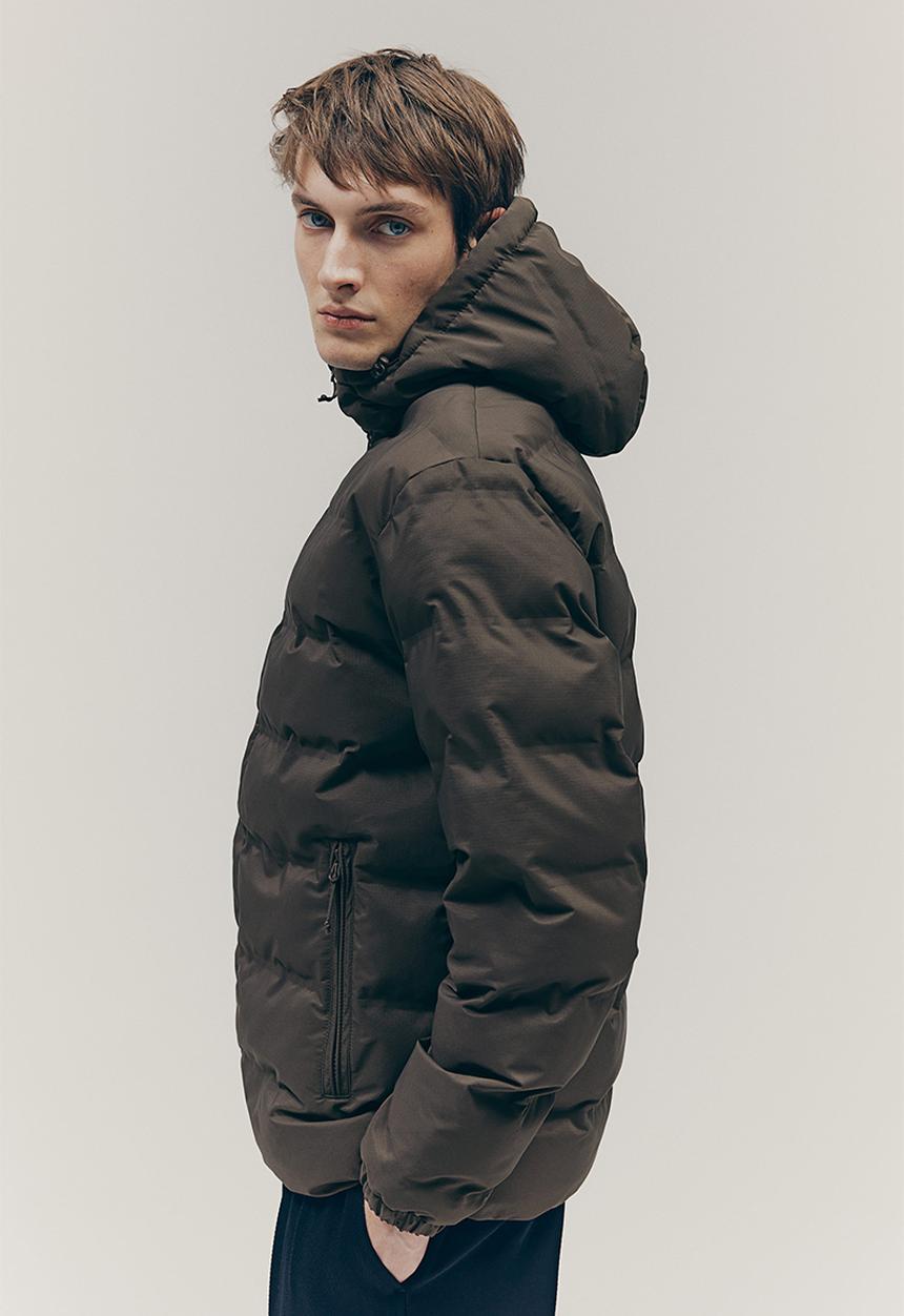 H&M - Regular fit puffer jacket - dark khaki green