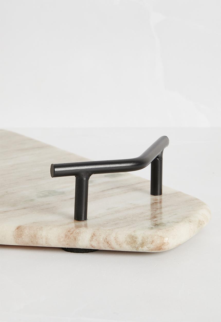 Sixth Floor - Marble Tray with metal handles