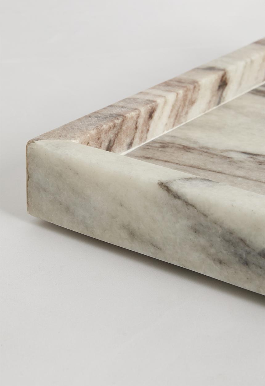 Sixth Floor - Tira marble tray - Charcoal