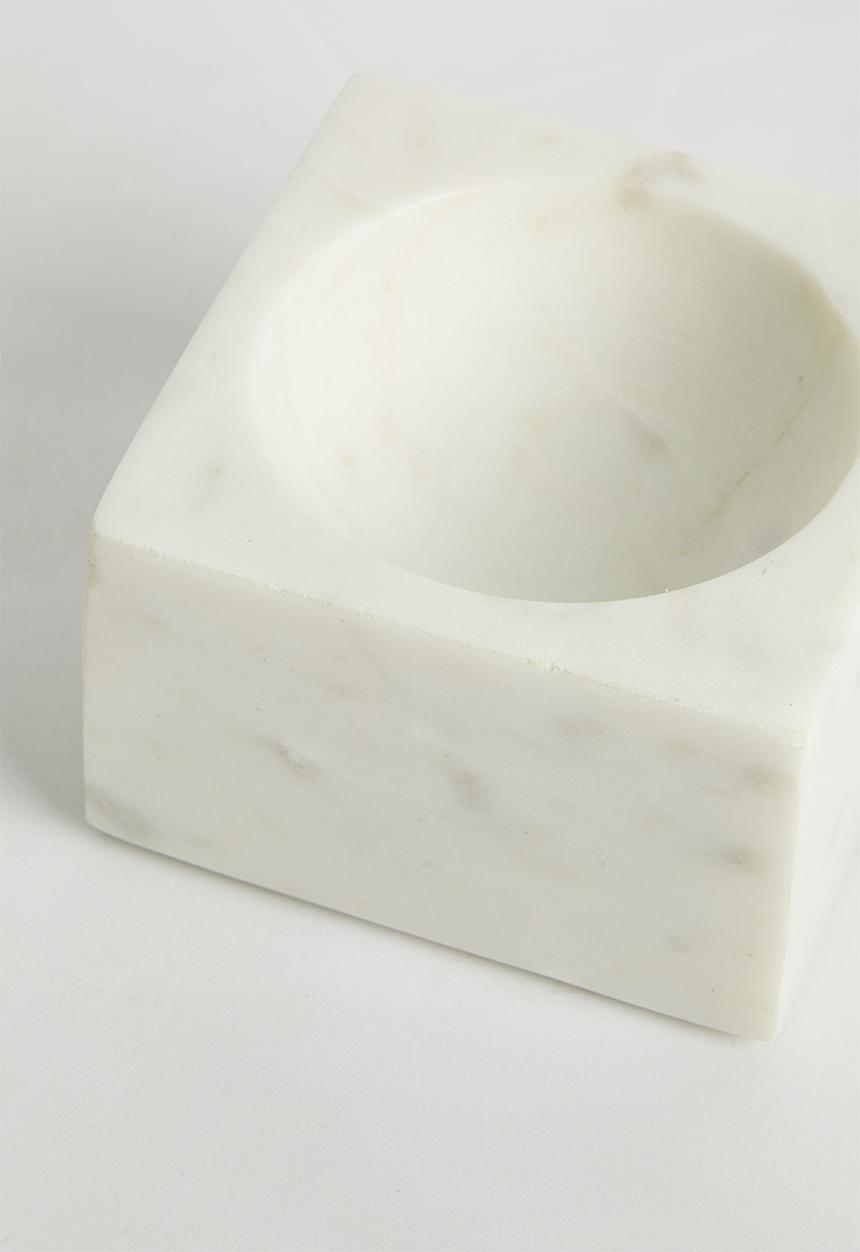 Sixth Floor - Sima marble pestle & mortar - White