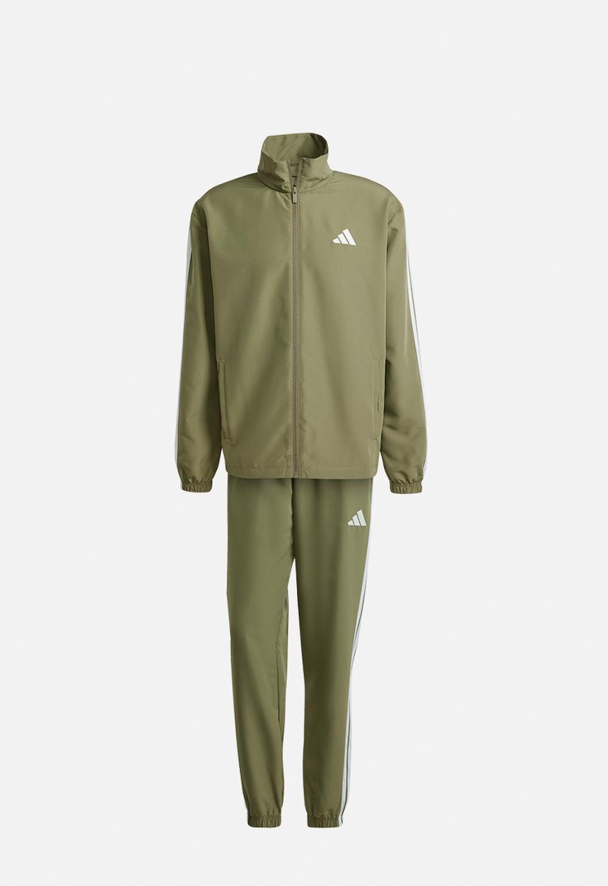 adidas Performance - Sportswear Basic 3-Stripes Woven Tracksuit set - Khaki