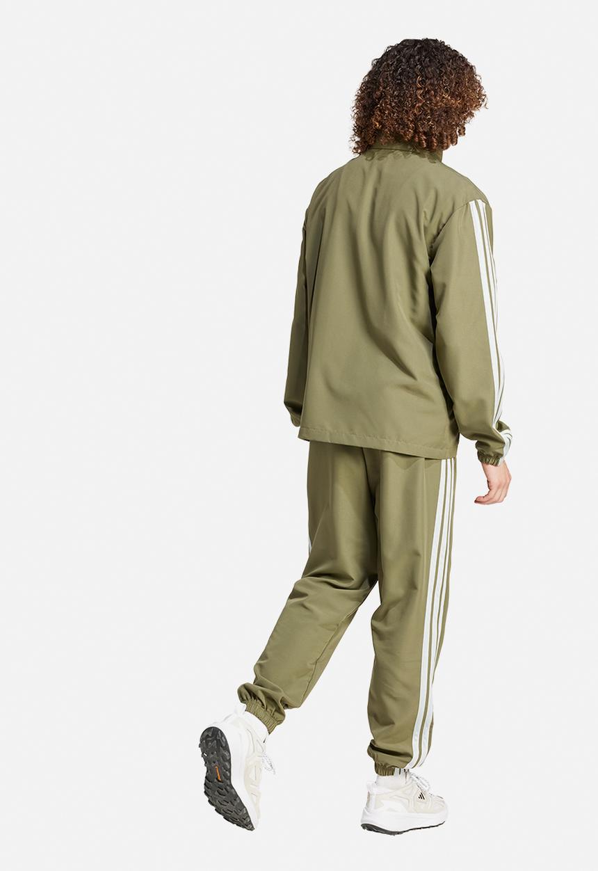 adidas Performance - Sportswear Basic 3-Stripes Woven Tracksuit set - Khaki