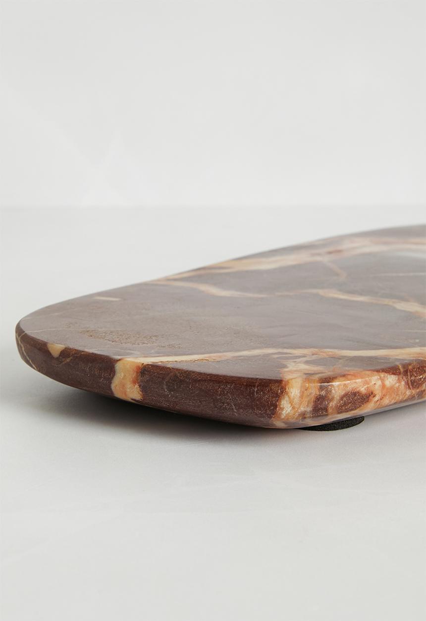 Sixth Floor - Lyle round marble platter - Choc