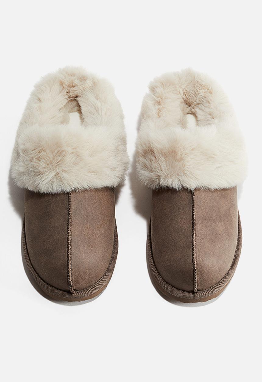 H&M - Warm-lined slippers - dark beige