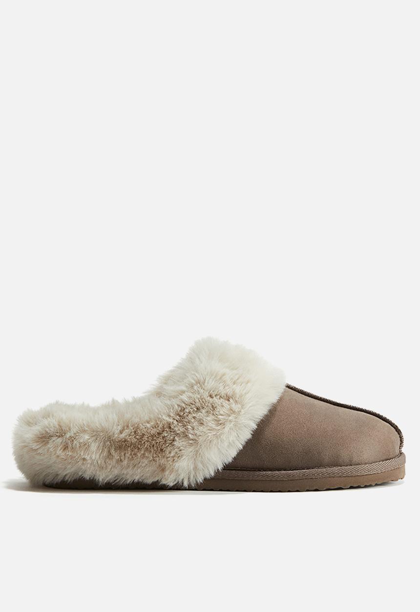 H&M - Warm-lined slippers - dark beige