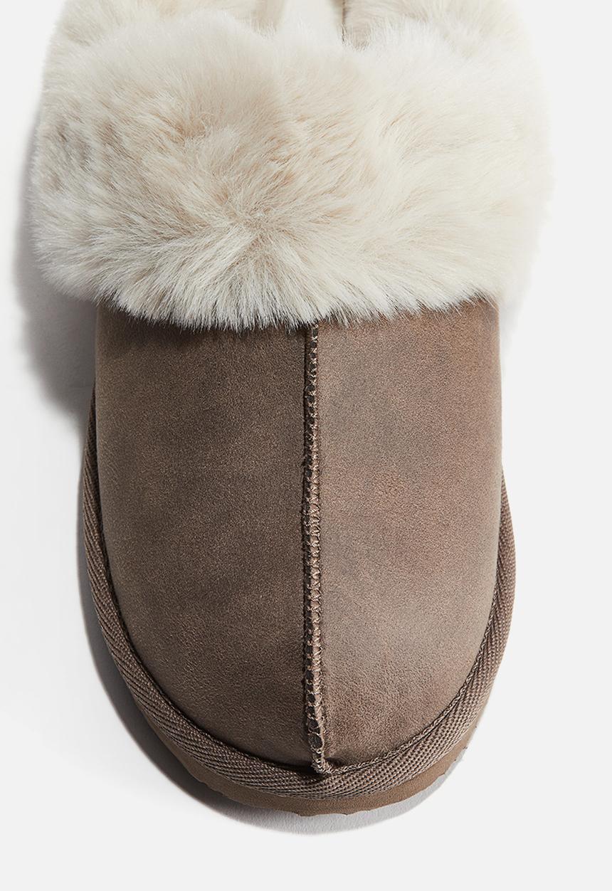 H&M - Warm-lined slippers - dark beige