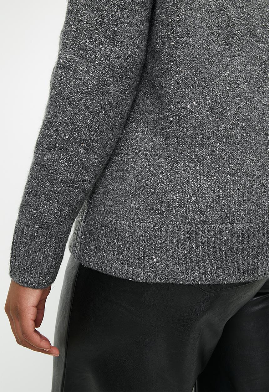 MANGO - Plus Sweater Edurne - Charcoal