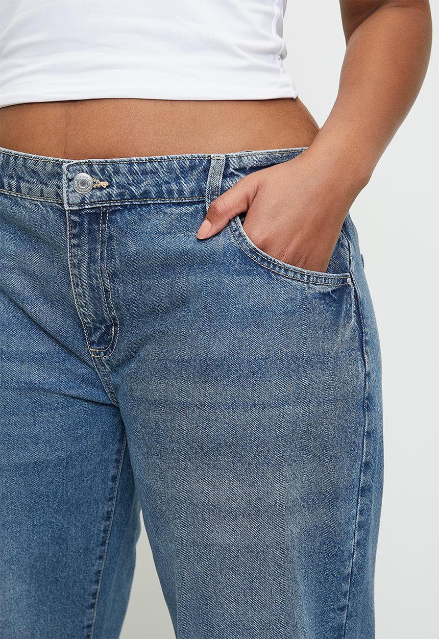 Cotton On - Plus low rise straight jean - pure blue