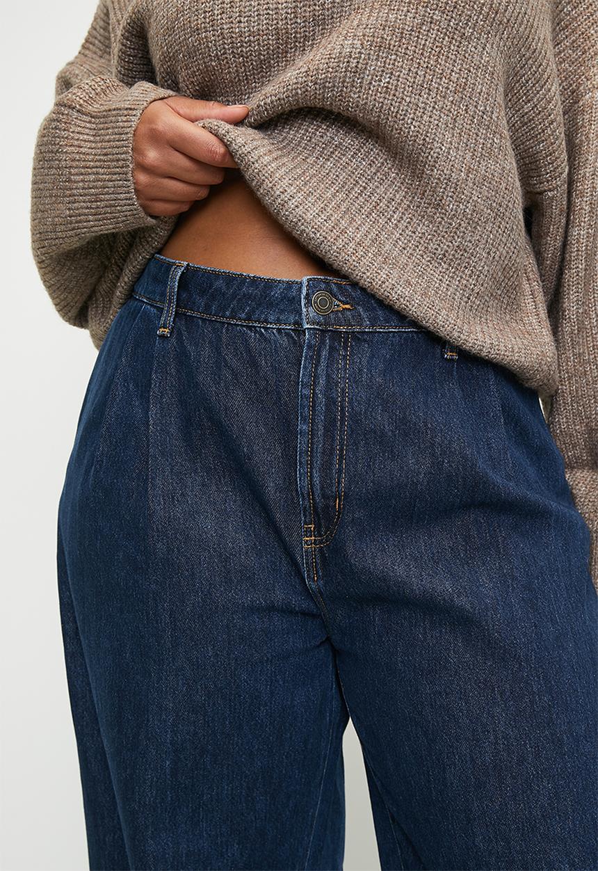 Cotton On - Plus lyocell trouser jean - blue rinse