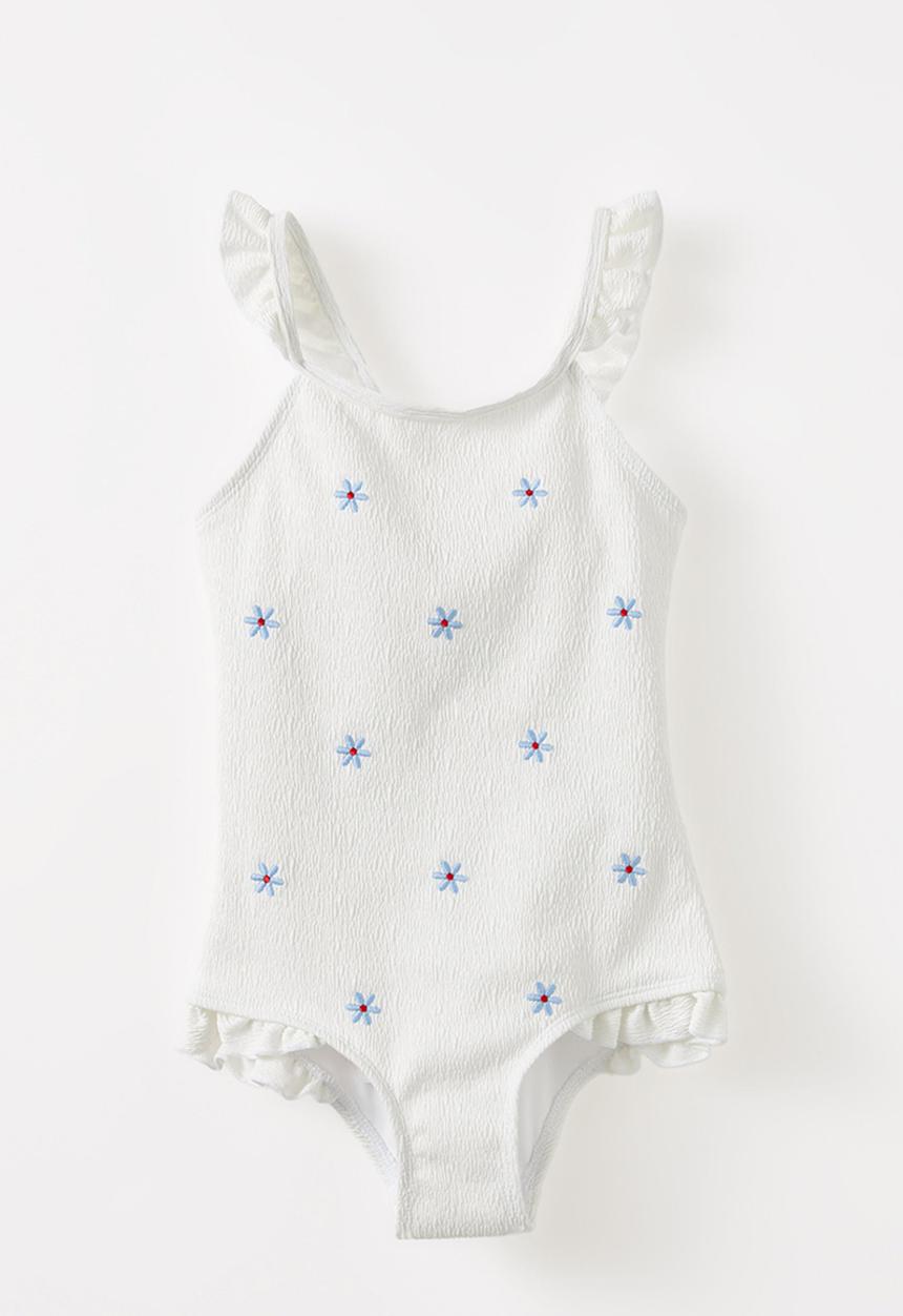 Cotton On - Heather one piece - vanilla crinkle/embroidered floral