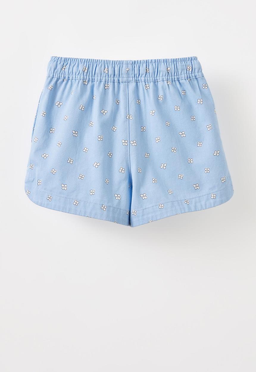 Cotton On - Rosie woven short - dawn blue/daisy stamp