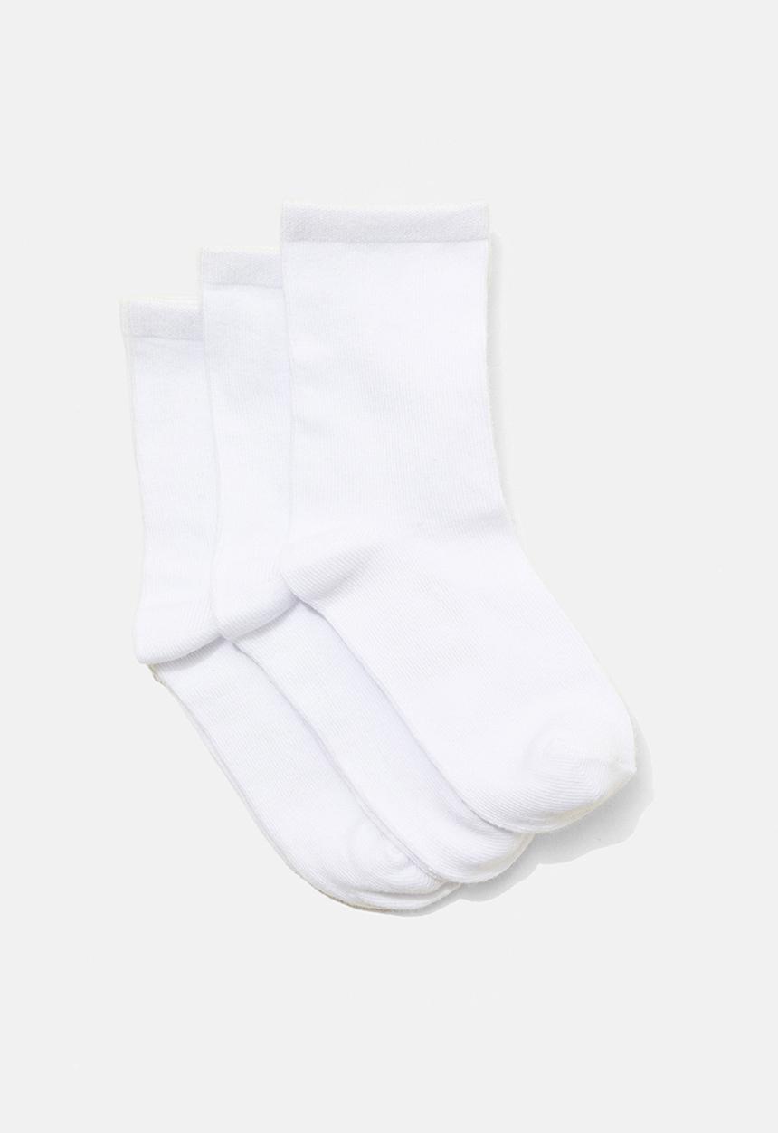 Cotton On - Kids 3 Pack crew socks - white