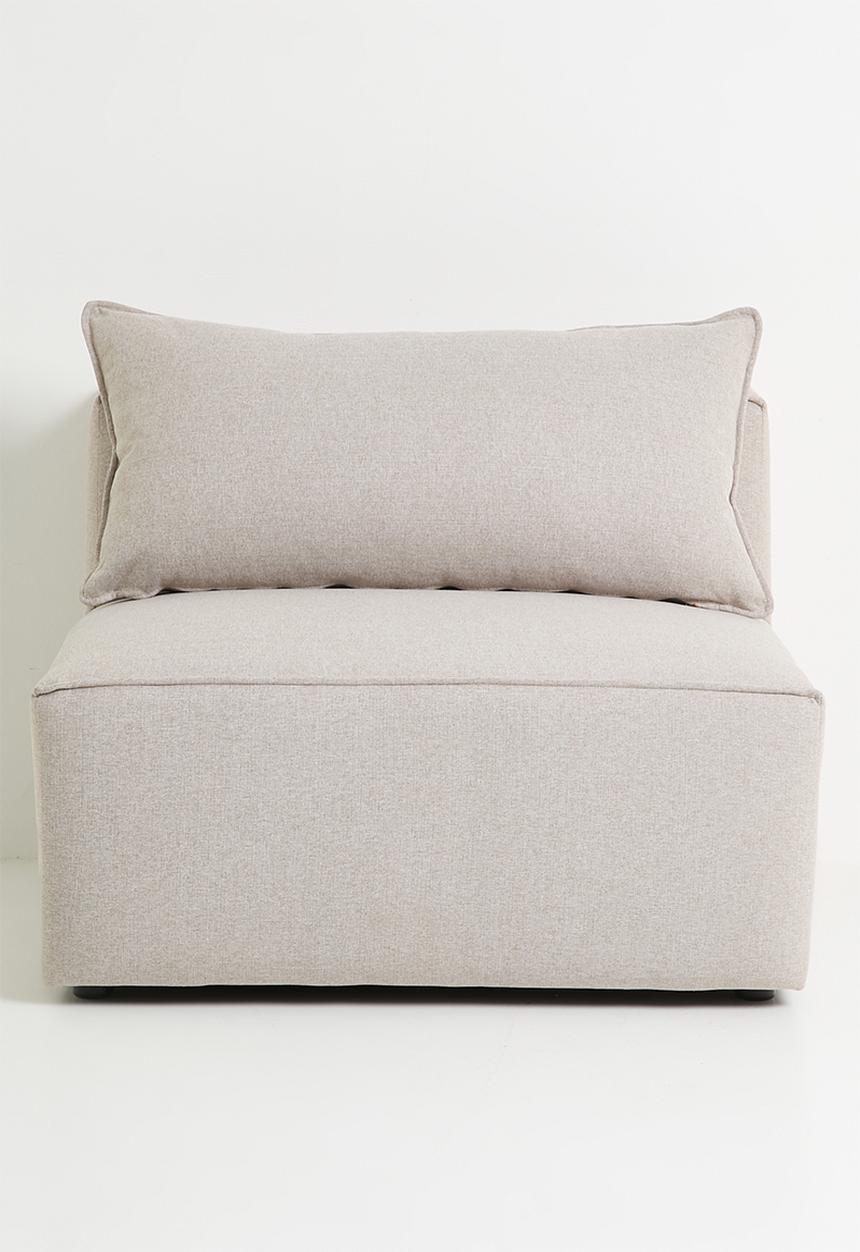 Zorora - Zola Loveseat No Arm (Slipper) With Cushion - Jordan Mushroom