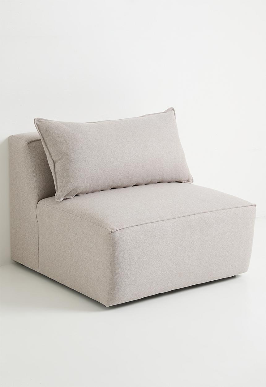Zorora - Zola Loveseat No Arm (Slipper) With Cushion - Jordan Mushroom