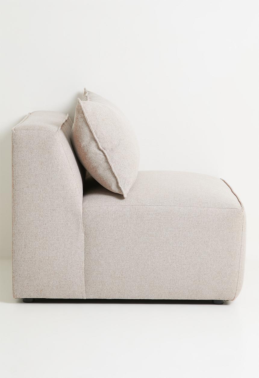 Zorora - Zola Loveseat No Arm (Slipper) With Cushion - Jordan Mushroom