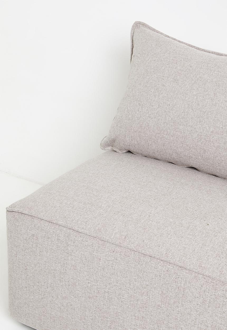 Zorora - Zola Loveseat No Arm (Slipper) With Cushion - Jordan Mushroom