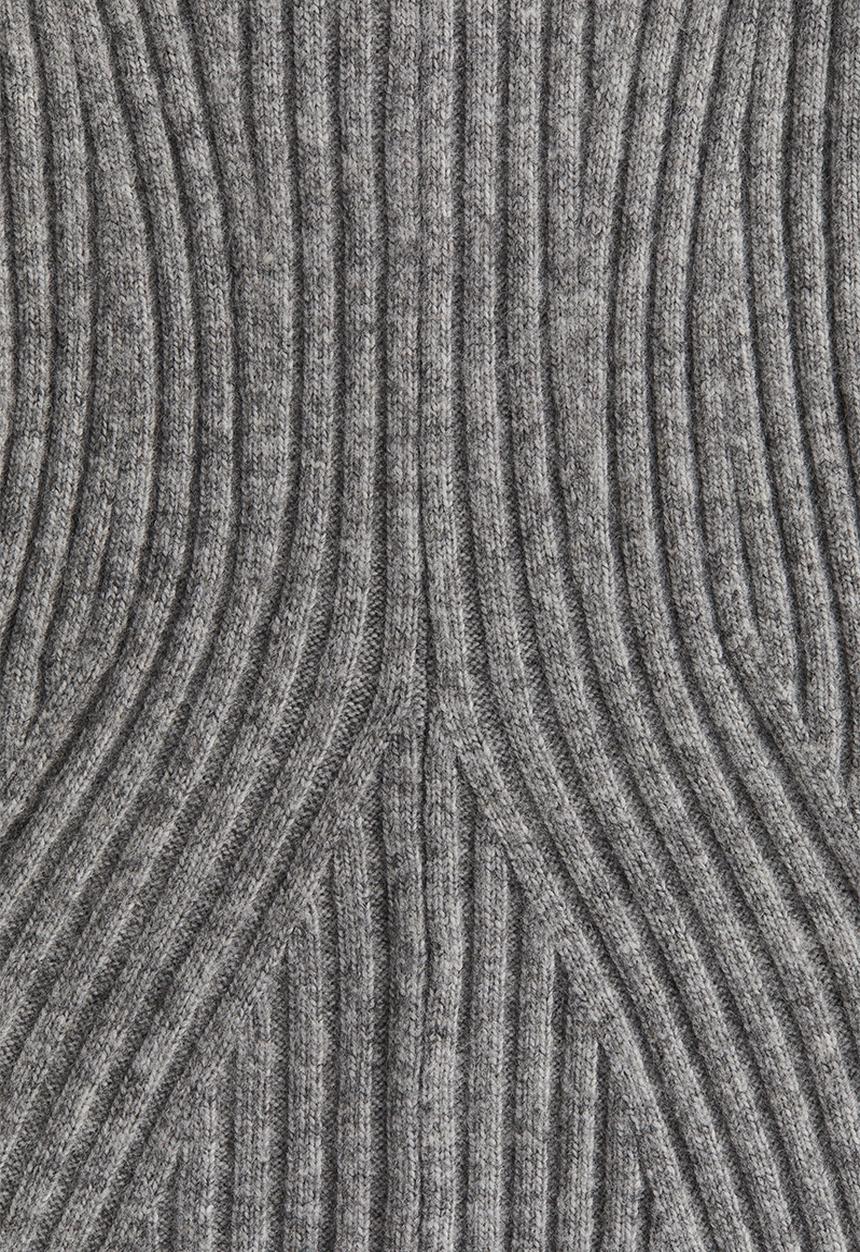 H&M - Rib-knit dress - grey marl 