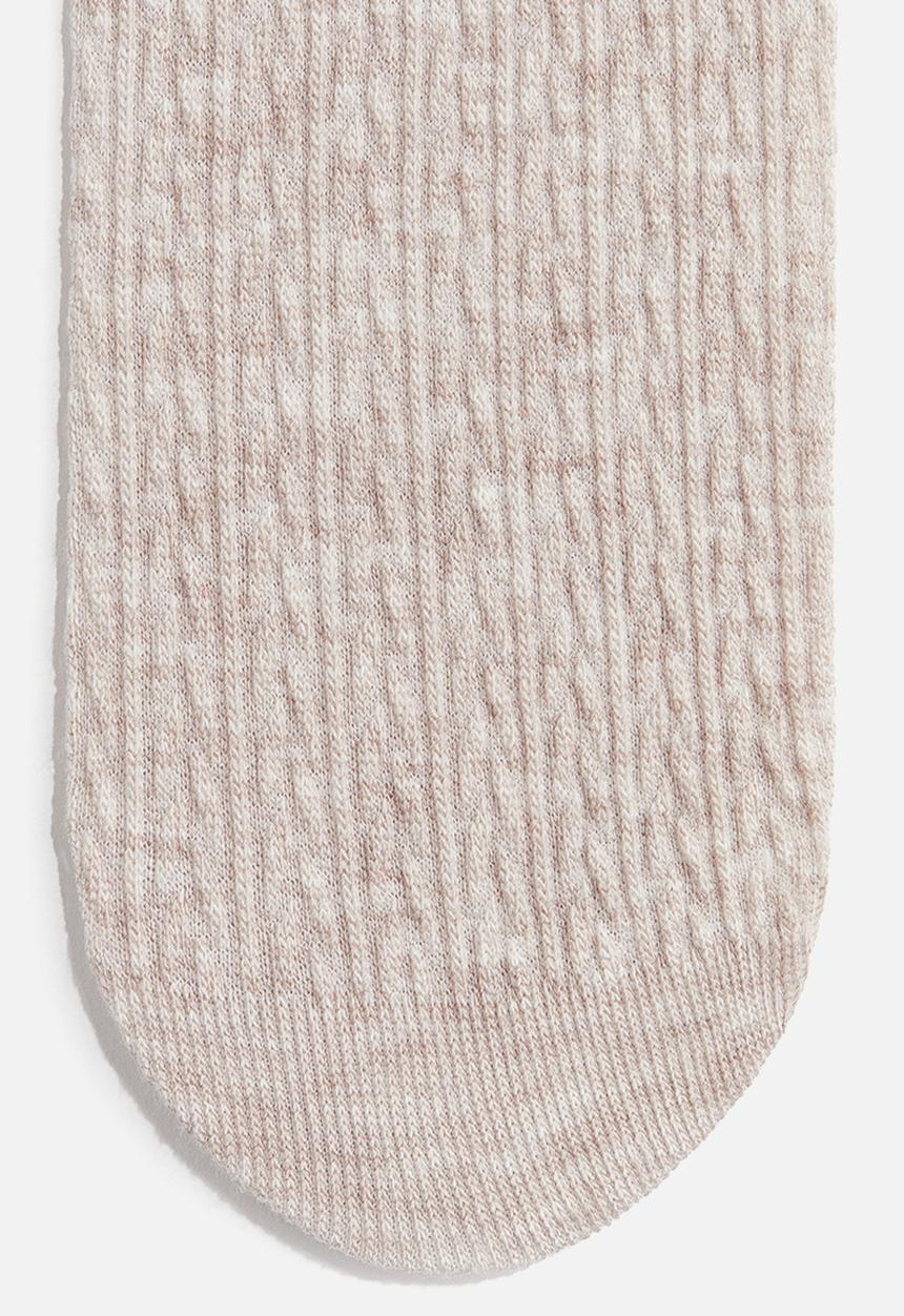 H&M - Cable-knit tights - light beige marl