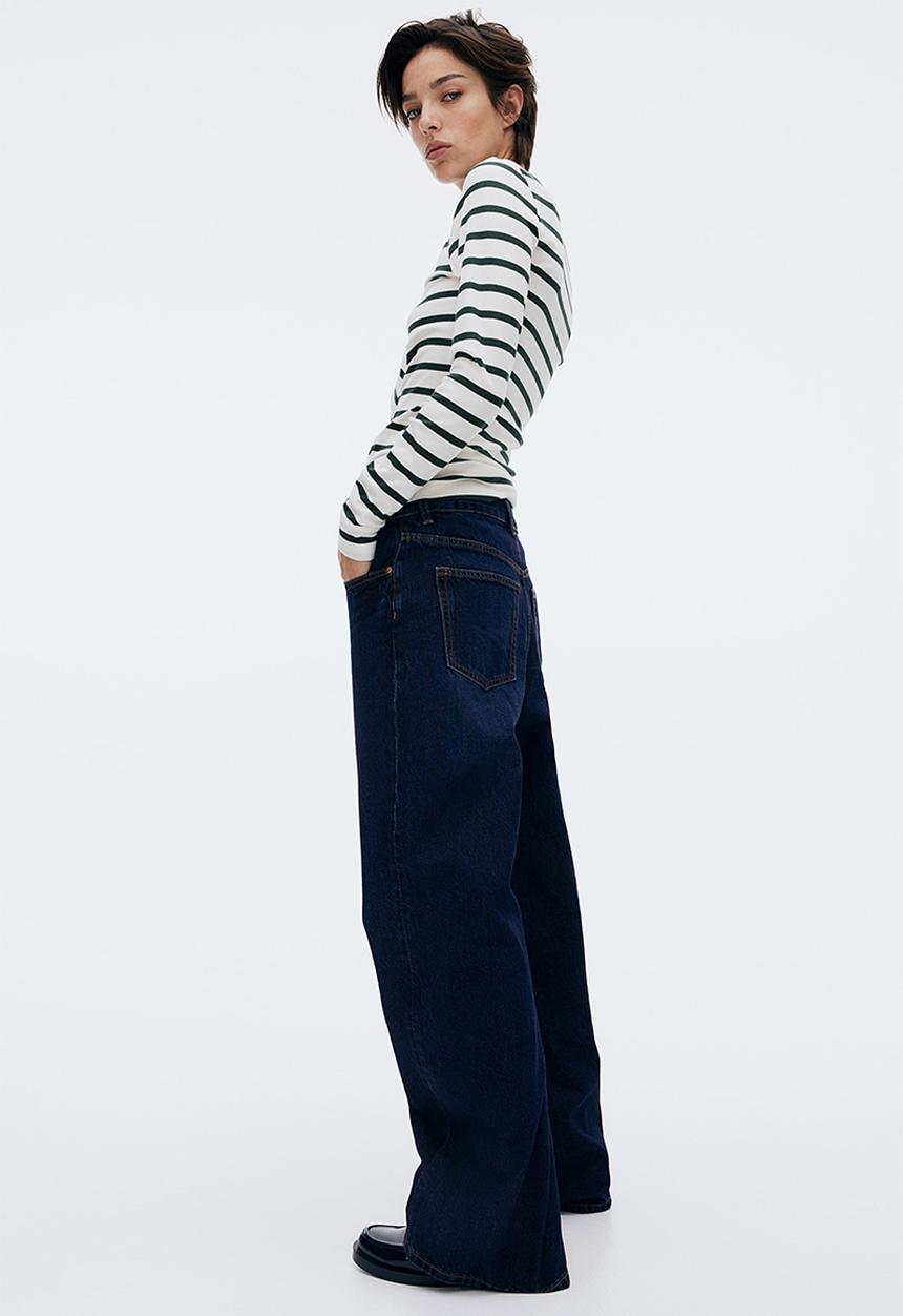 H&M - Wide jeans - dark denim blue
