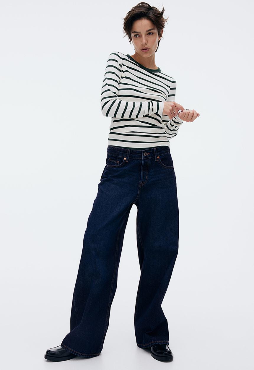 H&M - Wide jeans - dark denim blue