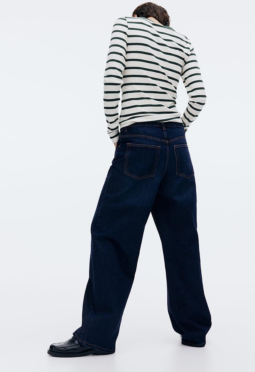 H&M - Wide jeans - dark denim blue