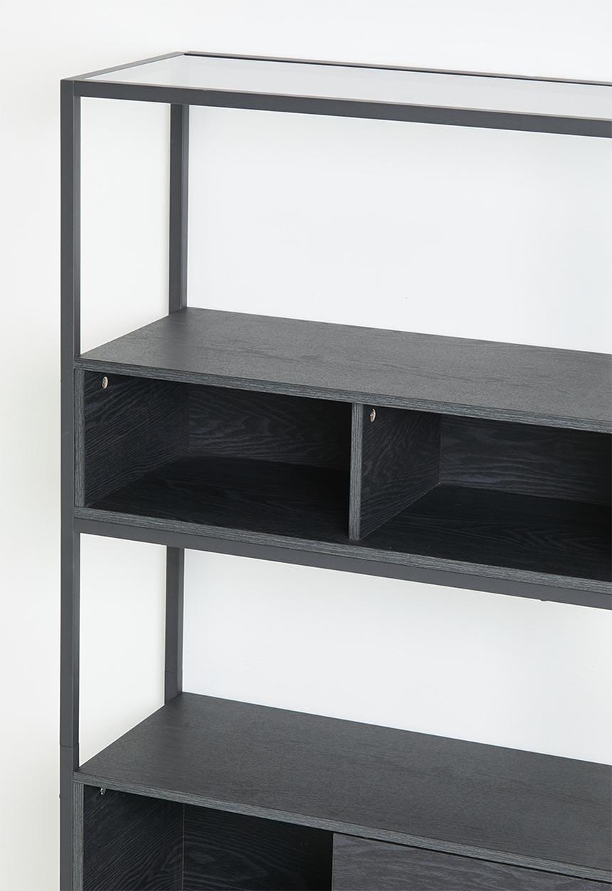 Sixth Floor - Madden Open Storage Shelf - Black