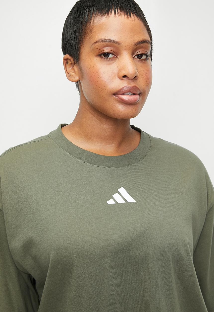adidas Performance - Plus W 3S Sj Tlr T- olive Strata/White