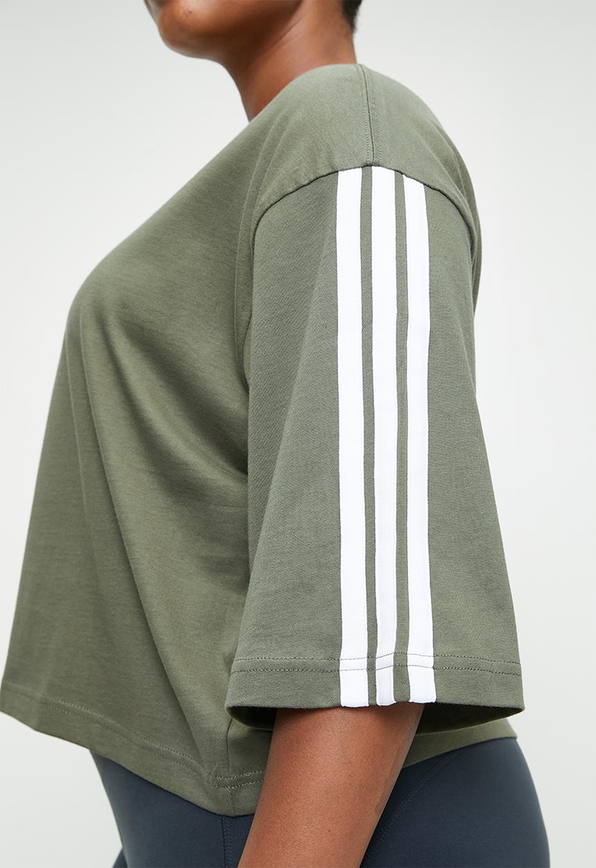 adidas Performance - Plus W 3S Sj Tlr T- olive Strata/White