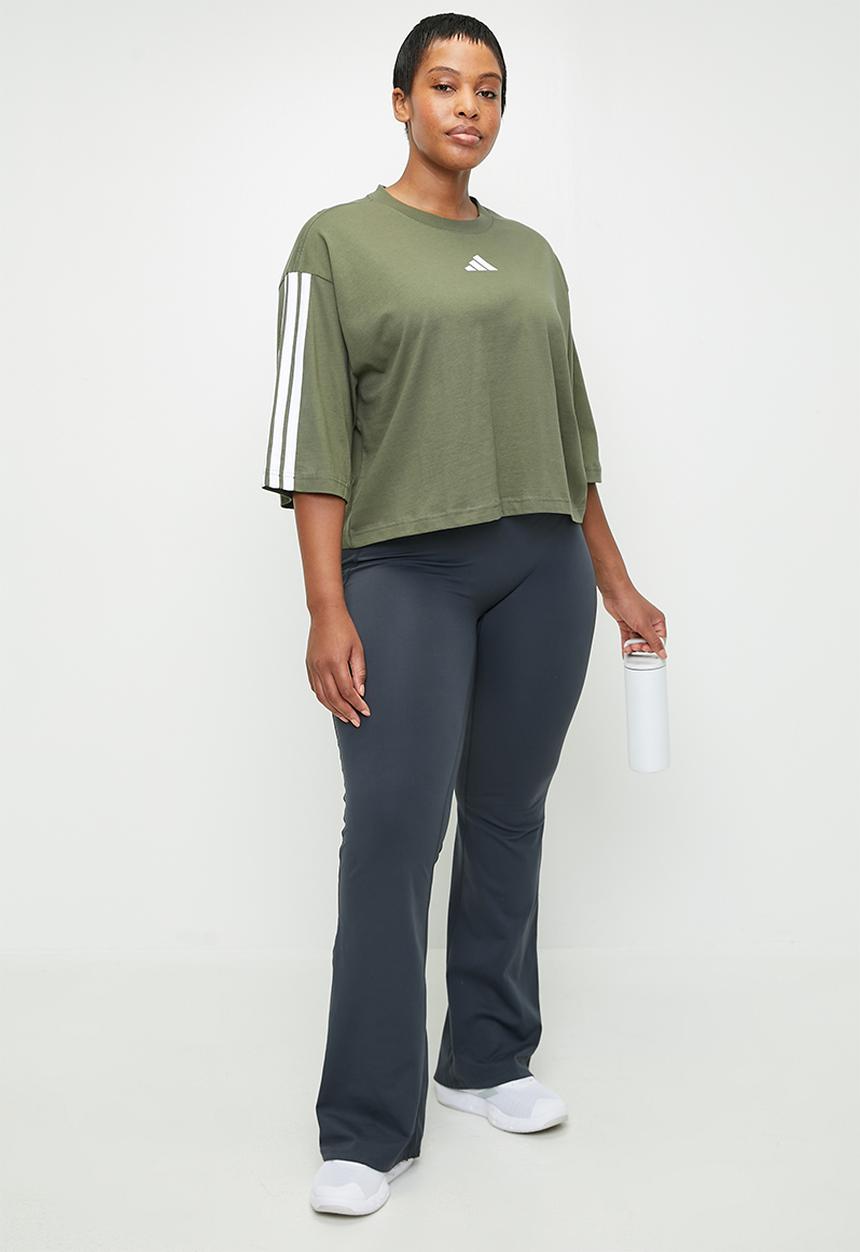 adidas Performance - Plus W 3S Sj Tlr T- olive Strata/White