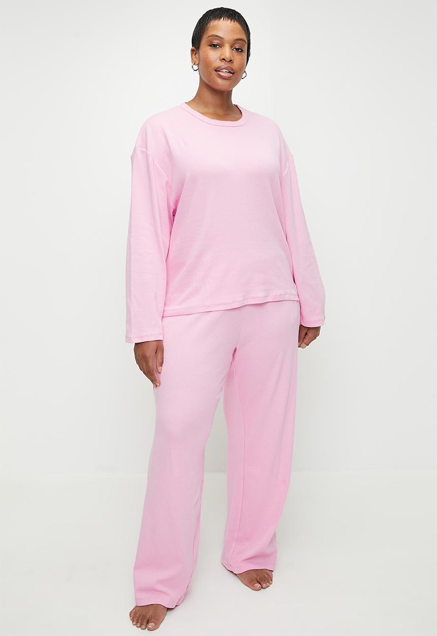 Cotton On - Plus Pointelle Long Sleeve Sleep Set - Pink Dusk