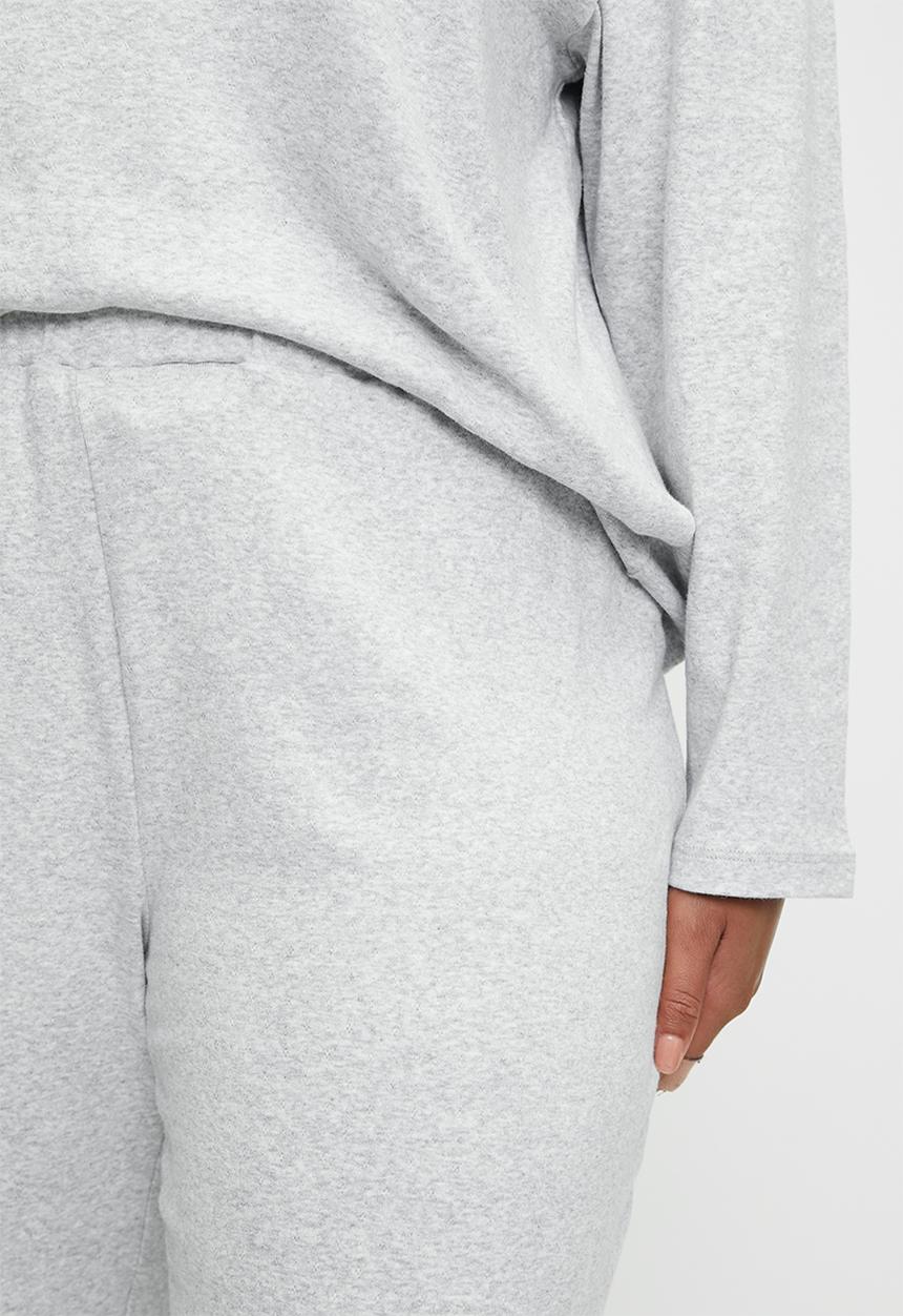 Cotton On - Plus Pointelle Long Sleeve Sleep Set - Grey Marle