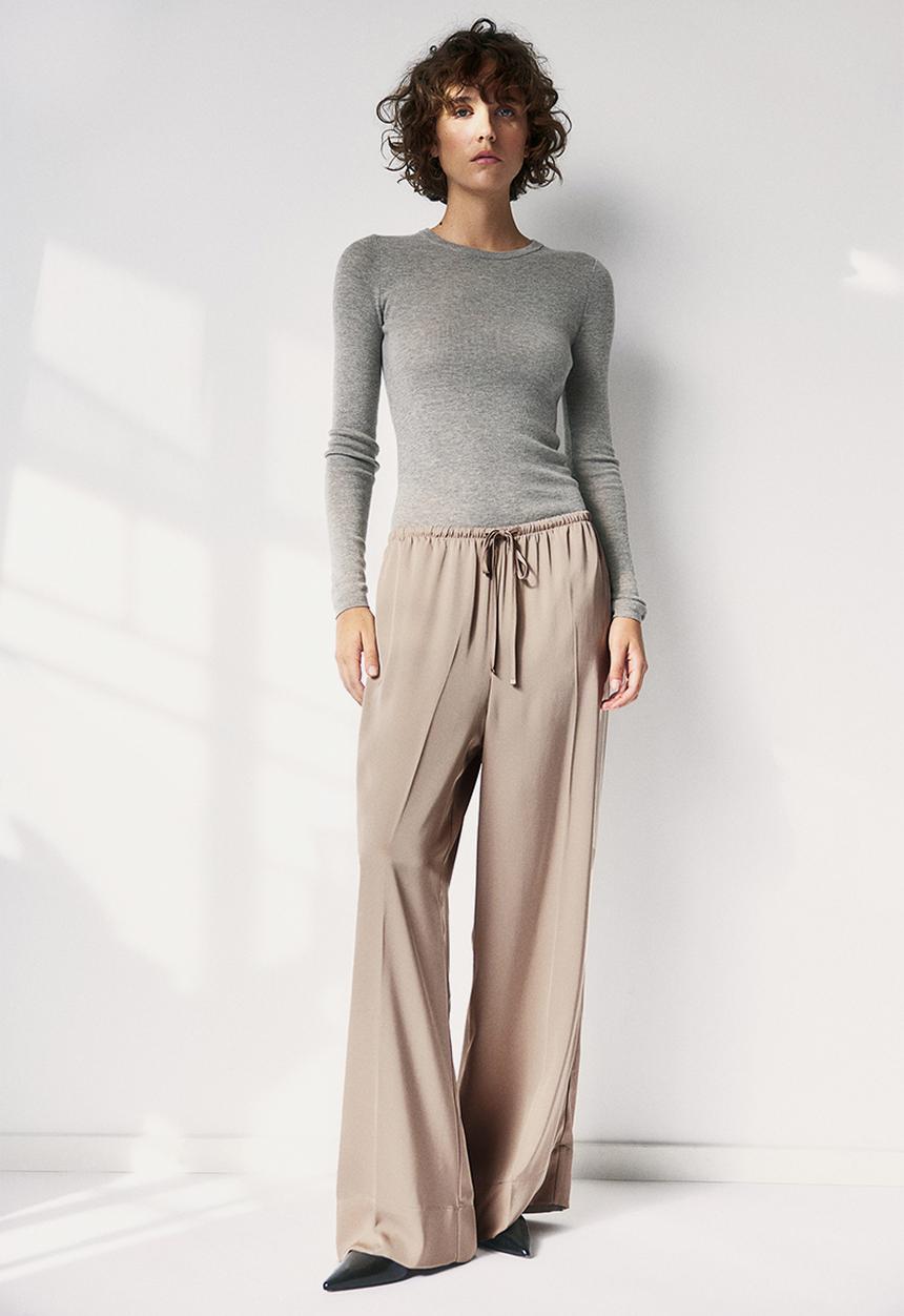 H&M - Wide drawstring trousers - beige