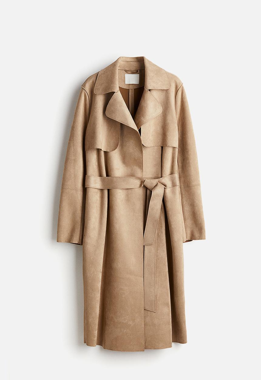 H&M - Napped trenchcoat - beige