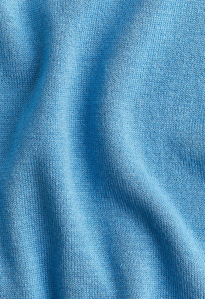 H&M - Fine-knit polo-neck top - blue