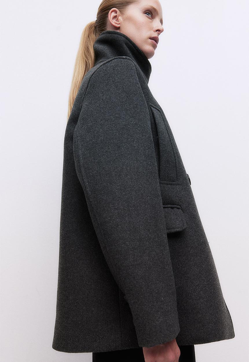 H&M - High-collar jacket - dark grey