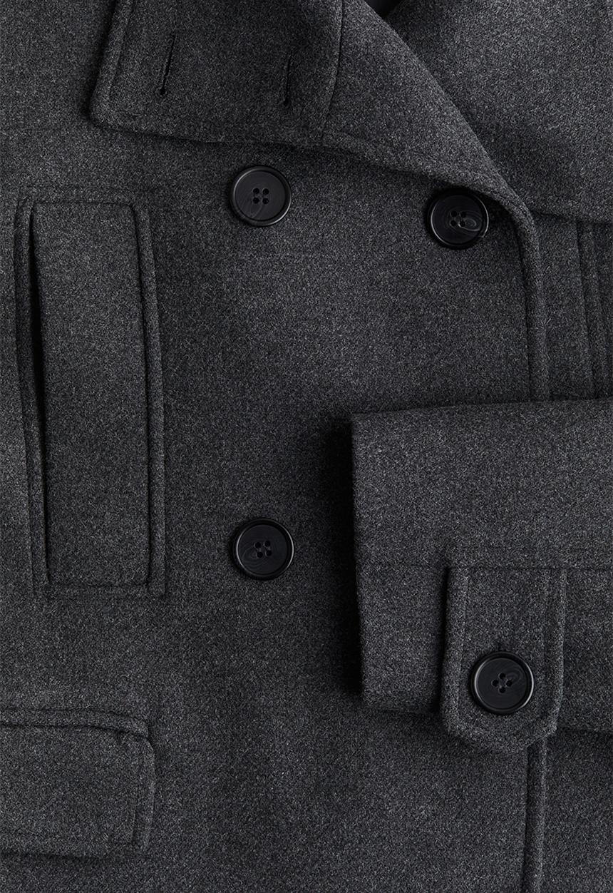H&M - High-collar jacket - dark grey