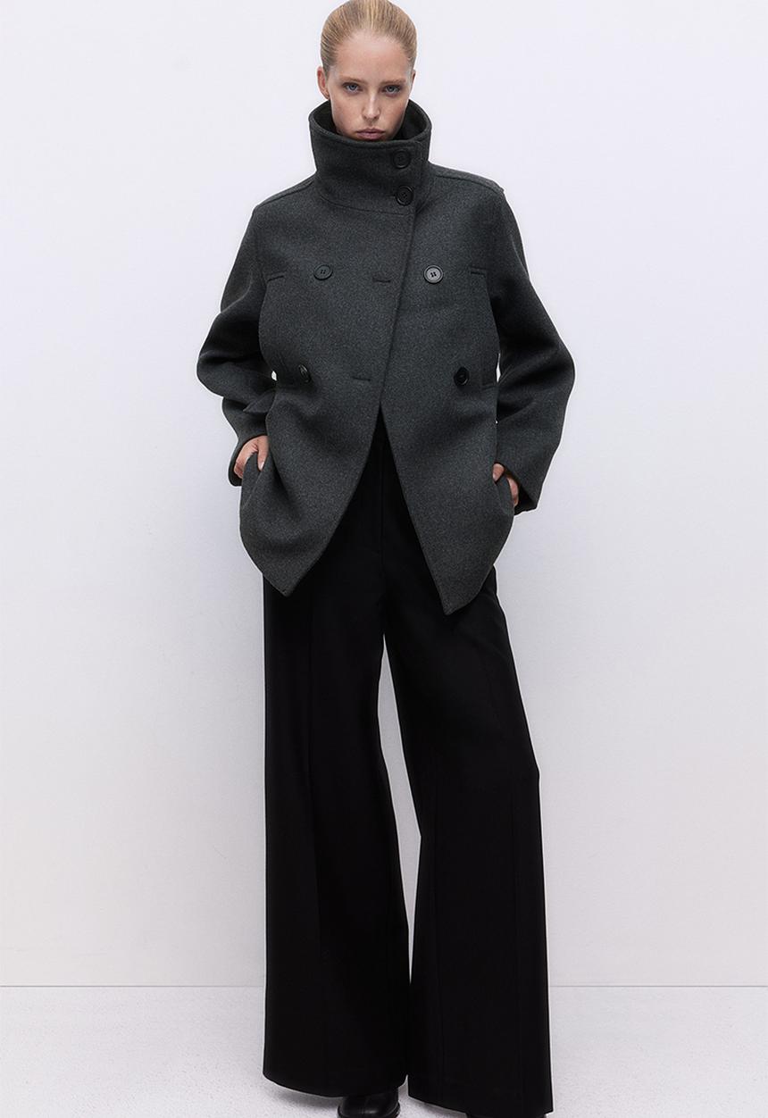 H&M - High-collar jacket - dark grey