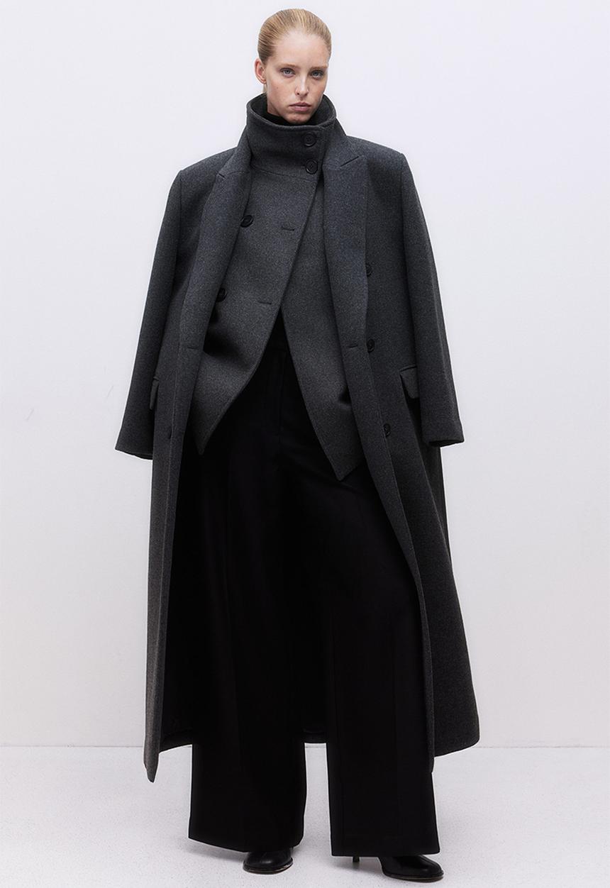 H&M - High-collar jacket - dark grey