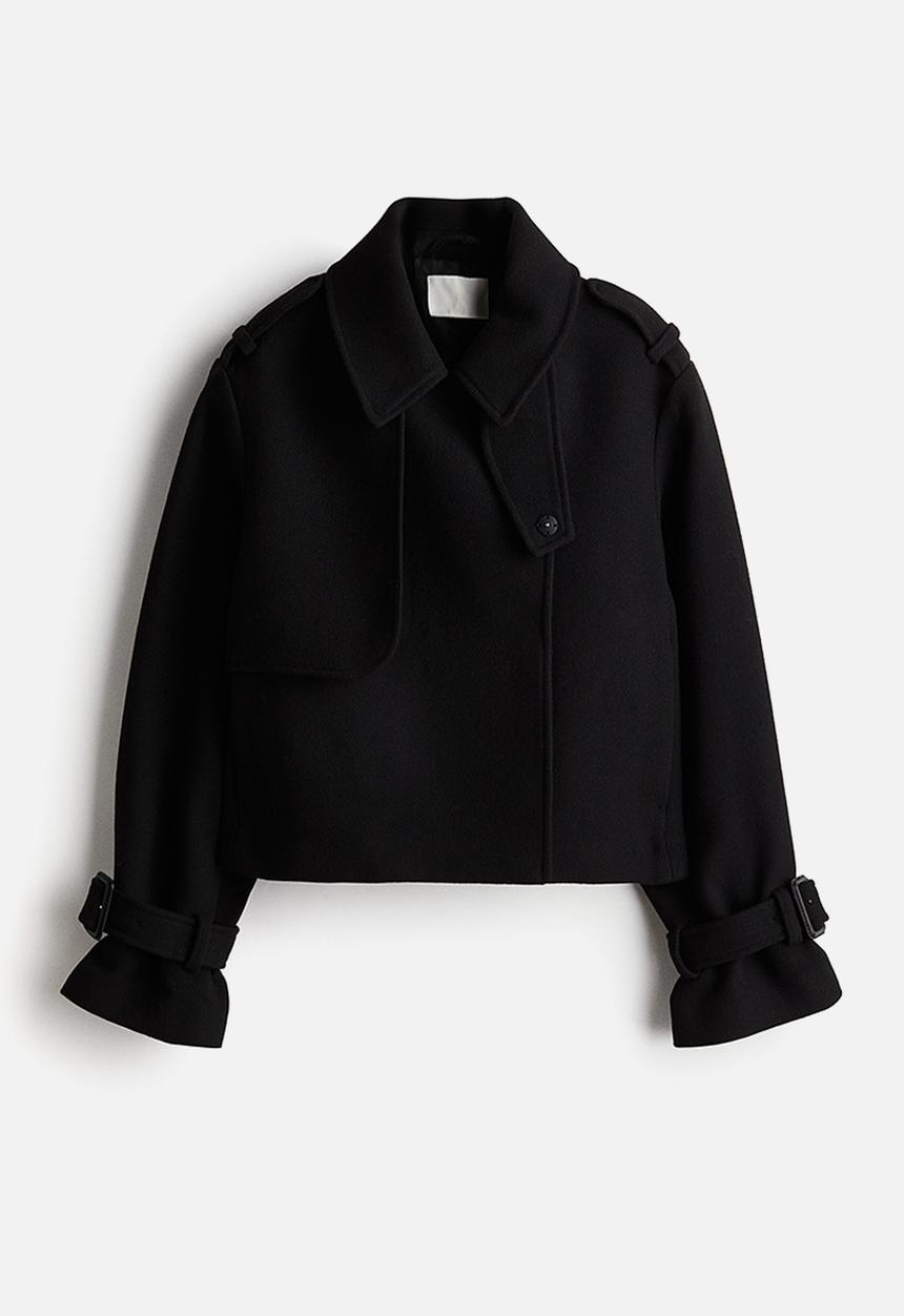 H&M - Trench-look jacket - black