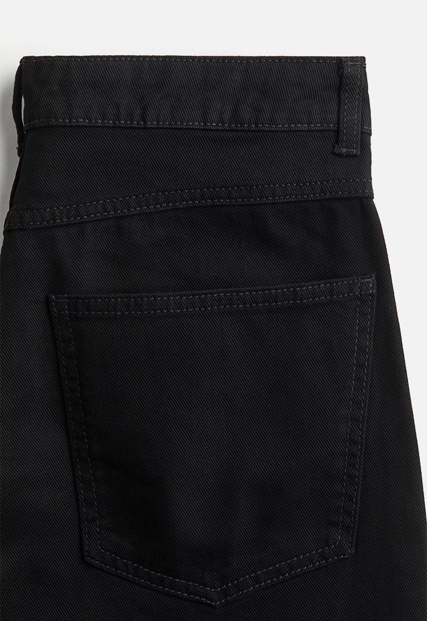 H&M - Barrel-leg twill trousers - black
